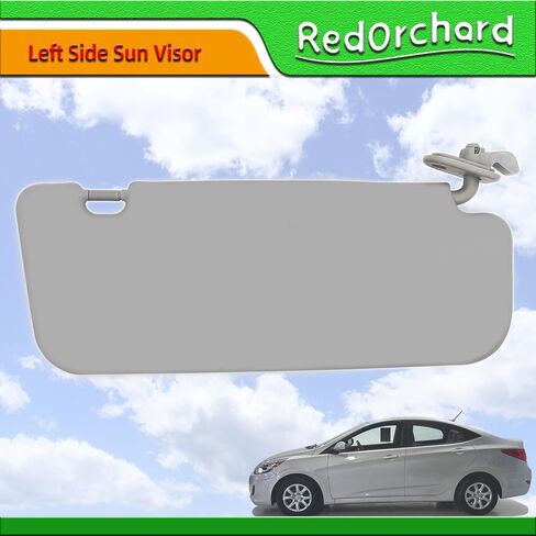 Left & Right Side Sun Visor Fit for Hyundai Accent 1E 2011 2012 2013 2014 2015 Replace 85210-1R000 85220-1R000 Front Driver & Passenger Protection Shade Sunshade Makeup Mirror Blocker Gray in Saudi Arabia
