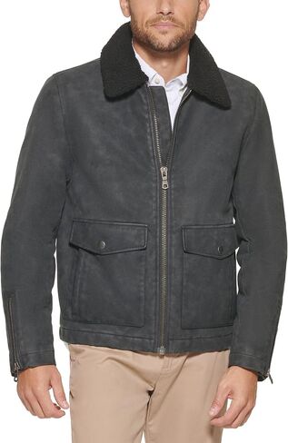 حذاء Tommy Hilfiger الرجالي من الجلد الصناعي مع ياقة شيربا، سرج، مقاس X-Large in Saudi Arabia