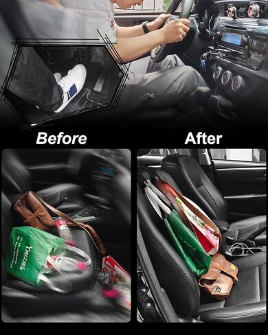 GZSH 2 PCS Car Seat Headrest Hooks Purse Hook for Car Leather 2 In 1 Car Seat Hooks for Universal Car Hanger Storage Organizer Car Headrest Hook for Purse, Bags etc |Add Car Extra Space| Black in Kuwait
