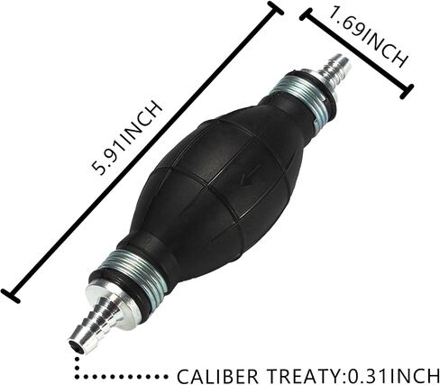 1 PCS 6MM مضخة الوقود خط الوقود لمبة اليد التمهيدي. مناسبة لمعظم السيارات والقوارب والدراجات النارية (6Black) in Kuwait