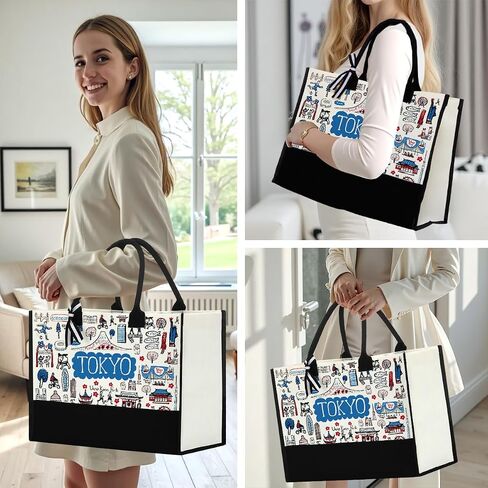 Tokyo Capetown Dubai Rome Amsterdam Vancouver Sydney London Bali Philadelphia Gifts for Women Canvas Tote Bag in Kuwait
