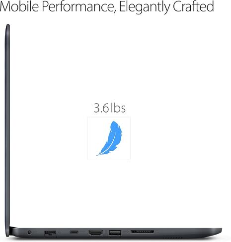 ASUS L402YA Thin & Light Laptop, 14" FHD; AMD E2-7015 Quad Core Processor, AMD Radeon R2 Graphics, 4GB RAM, 64GB eMMC Storage, Windows 10 S with 1yr Office 365 Included, White, L402YA-ES22-WH in Saudi Arabia