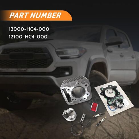 74MM TRX 300 Cylinder Piston Gasket Top End Rebuild Kit For 1988-2000 TRX 300 Fourtrax FW 4x4 2x4 Cylinder Top End Rebuild Kit replaces 12000-HC4-000, 12100-HC4-000 in Kuwait