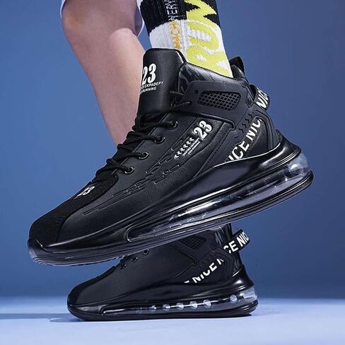 WILTENA Mens Fashion Comfy Air Cushion Basketball Shoes Boys Vogue Stylish Sports Tennis Sneakers Walking Casual Shoes in Kuwait