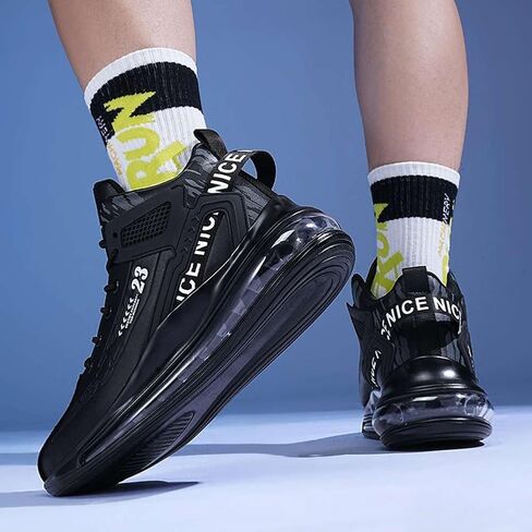 WILTENA Mens Fashion Comfy Air Cushion Basketball Shoes Boys Vogue Stylish Sports Tennis Sneakers Walking Casual Shoes in Kuwait