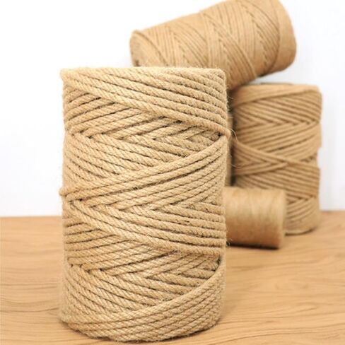 Jute Rope (1 in X 100 ft), 25mm Thick Twisted Manila Ropes,Tug of War Rope,Thick Rope Natural Heavy Duty Hemp Rope for Swing Bed, Crafts, Railing, Tug of War, Home Decorating (25mm, 100FT) in Saudi Arabia