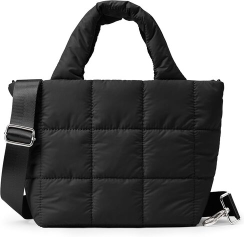 KALIDI Quilted Tote Bag Small Puffer Crossbody Bag for Women Lightweight Nylon Puffy Shoulder Handbag with Adjustable Strap in Saudi Arabia