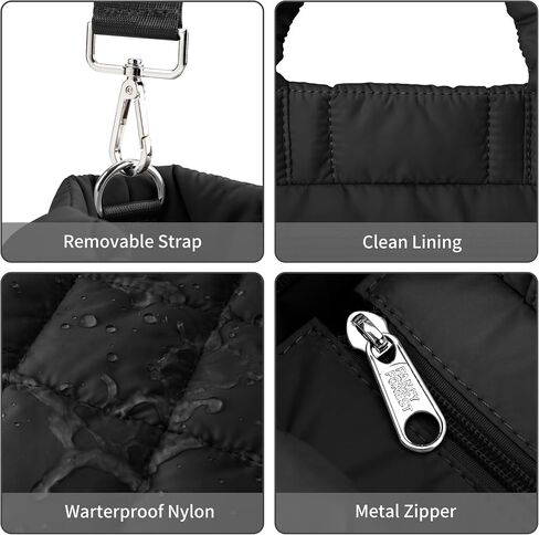 KALIDI Quilted Tote Bag Small Puffer Crossbody Bag for Women Lightweight Nylon Puffy Shoulder Handbag with Adjustable Strap in Saudi Arabia