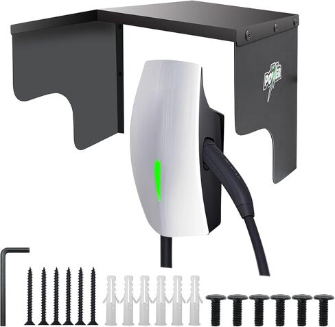 EV Charger Cover for Outdoor, Stainless Steel Electric Vehicle Charging Station Protective Roof for Tesla ChargePoint Emporia Grizzl-E Weatherproof Heavy-Duty Wall Mount Accessories in Saudi Arabia