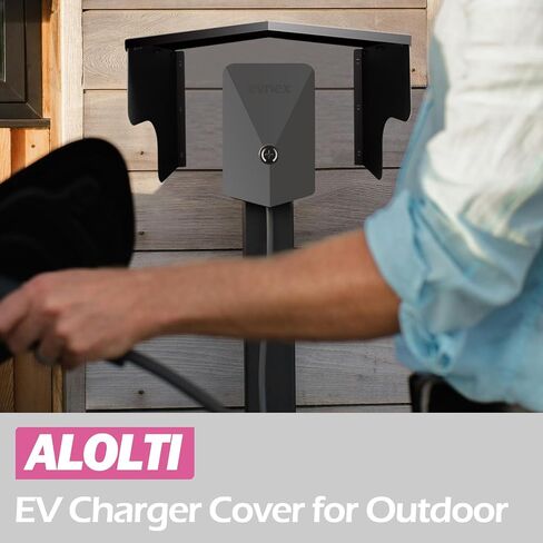 EV Charger Cover for Outdoor, Stainless Steel Electric Vehicle Charging Station Protective Roof for Tesla ChargePoint Emporia Grizzl-E Weatherproof Heavy-Duty Wall Mount Accessories in Saudi Arabia