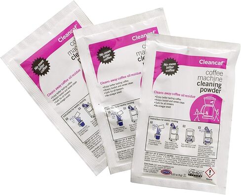 Urnex Coffee Maker and Espresso Machine Cleaner Cleancaf Powder - 3 Packets - Safe On Keurig Delonghi Nespresso Ninja Hamilton Beach Mr Coffee Braun in Saudi Arabia