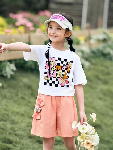 Happy Town Toddler Clothes Baby Boy Girl Smiley Face Shirt Short Sleeve T-Shirt Tee Summer Tops Outfits in Saudi Arabia