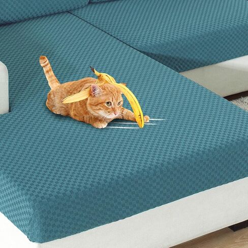 YEMYHOM 【Clearance Stretch 3 Pieces Cushion Covers Sofa Seat Cushion Slipcovers Soft Couch Cover Replacement Diamond Pattern Furniture Protector with Elastic Bottom (Diamond Dark Gray) in Kuwait