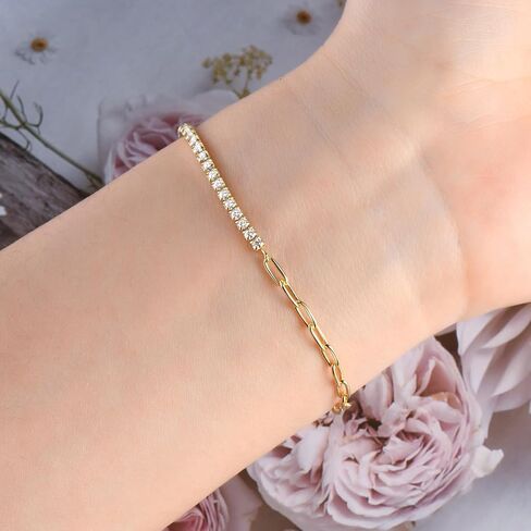 Moissanite Tennis Bracelet, 0.93cttw D Color VVS1 925 Sterling Silver Adjustable Bracelets for Women Wife Birthday Jewelry Gift in Saudi Arabia