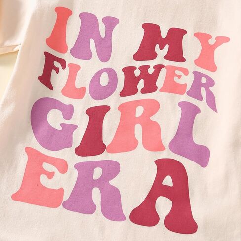 Kids Girl in My Flower Girl Era Shirt Wedding Party Clothes Wedding Souvenir Gift in Saudi Arabia