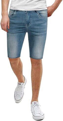 Men's Super Comfy Stretch Fit Denim Shorts ASHL46052 PK15 Tobacco 36 in Saudi Arabia