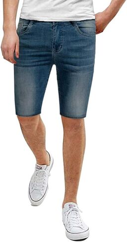 Men's Super Comfy Stretch Fit Denim Shorts ASHL46052 PK15 Tobacco 36 in Saudi Arabia