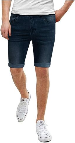 Men's Super Comfy Stretch Fit Denim Shorts ASHL46052 PK15 Tobacco 36 in Saudi Arabia