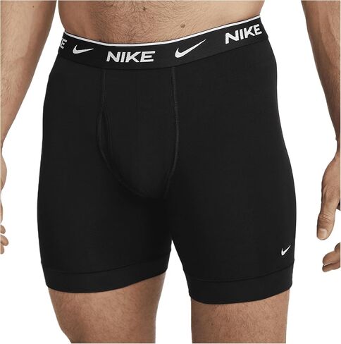 Nike Essential Cotton Stretch Boxer Brief, Dri-FIT 3Pk, White/Grey Heather/Black, Medium in Saudi Arabia