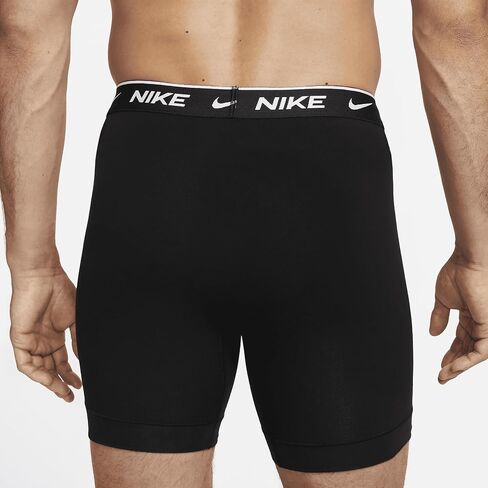 Nike Essential Cotton Stretch Boxer Brief, Dri-FIT 3Pk, White/Grey Heather/Black, Medium in Saudi Arabia