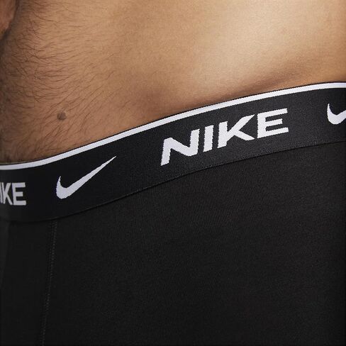 Nike Essential Cotton Stretch Boxer Brief, Dri-FIT 3Pk, White/Grey Heather/Black, Medium in Saudi Arabia