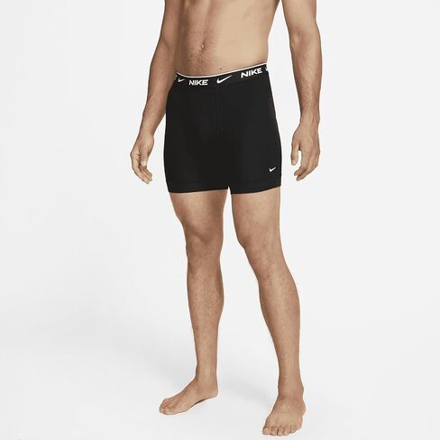Nike Essential Cotton Stretch Boxer Brief, Dri-FIT 3Pk, White/Grey Heather/Black, Medium in Saudi Arabia