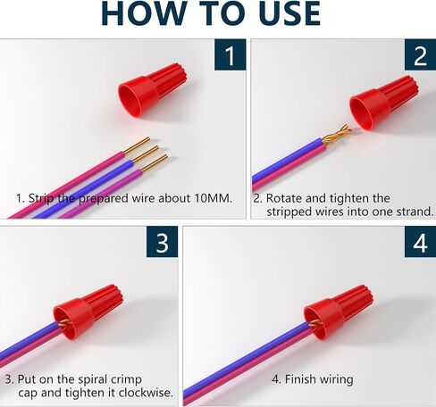 25 PCS WIRES CURS CAPS موصلات الأسلاك الكهربائية مع طقم تشويش صغار السلك الصغير لمدة 10-22 AWG GAUGE WIRE MOCIENT in Kuwait