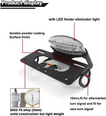 Xitomer Fender Eliminator Fit for CMX500 REBEL 2017 2018 2019 Tail Tidy Fit for 2019 CMX500 REBEL with Tail Lights, Compatible with OEM/Stock Turn Signal (Smoke) in Saudi Arabia