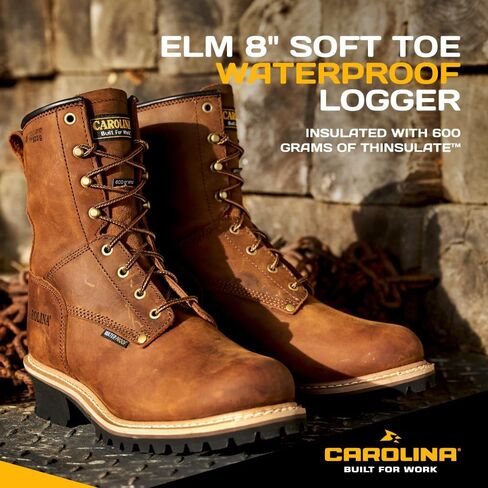 Carolina Shoe Logger Boot,8,EE,Brown,Plain,PR, Copper in Saudi Arabia