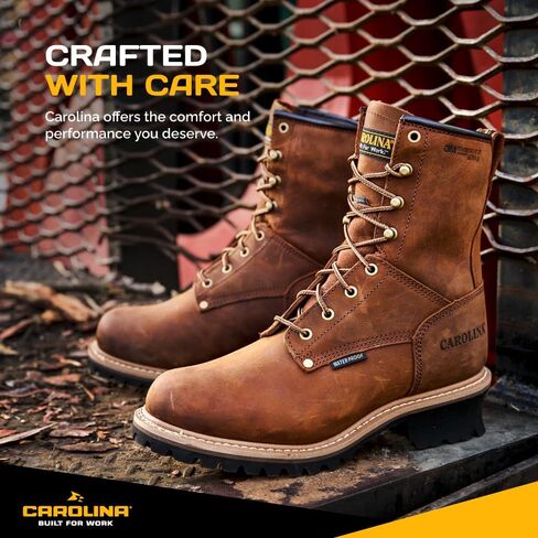 Carolina Shoe Logger Boot,8,EE,Brown,Plain,PR, Copper in Saudi Arabia