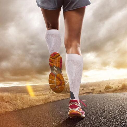 5 Pairs Compression Socks for Men Women 20-30 mmHg for Running Nurses Flight Pregnancy Christmas Gift in Saudi Arabia