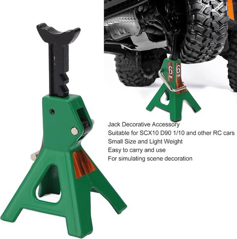 Simulation Jack Stand 75mm~102mm Adjustable Height RC Jack Stand Climbing Car Simulation Decorative Accessory Mini Lifting Jack for SCX10 D90 1/10 RC Car(Red) in Saudi Arabia