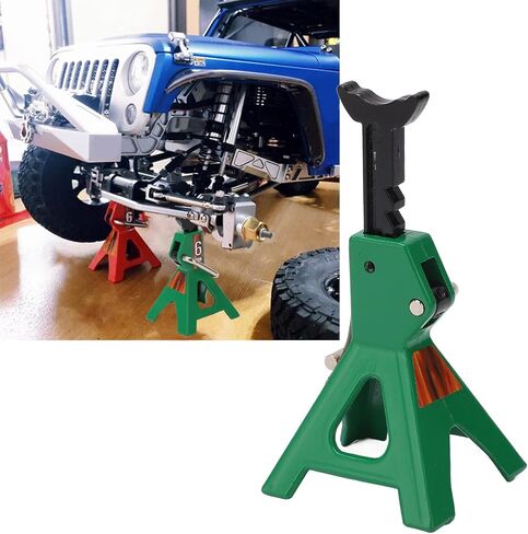 Simulation Jack Stand 75mm~102mm Adjustable Height RC Jack Stand Climbing Car Simulation Decorative Accessory Mini Lifting Jack for SCX10 D90 1/10 RC Car(Red) in Saudi Arabia