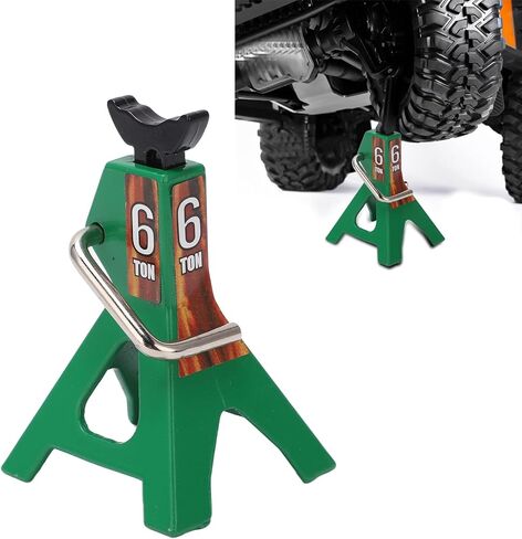 Simulation Jack Stand 75mm~102mm Adjustable Height RC Jack Stand Climbing Car Simulation Decorative Accessory Mini Lifting Jack for SCX10 D90 1/10 RC Car(Red) in Saudi Arabia