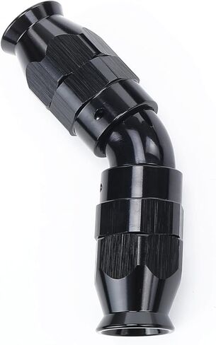 90 درجة -6 من التدفق الكامل PTFE Dual خرطوم نهاية تركيب الألومنيوم أسود لخط الوقود AN6 TEFLON in Kuwait