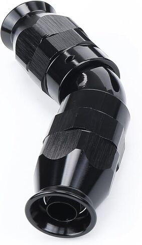 90 درجة -6 من التدفق الكامل PTFE Dual خرطوم نهاية تركيب الألومنيوم أسود لخط الوقود AN6 TEFLON in Kuwait