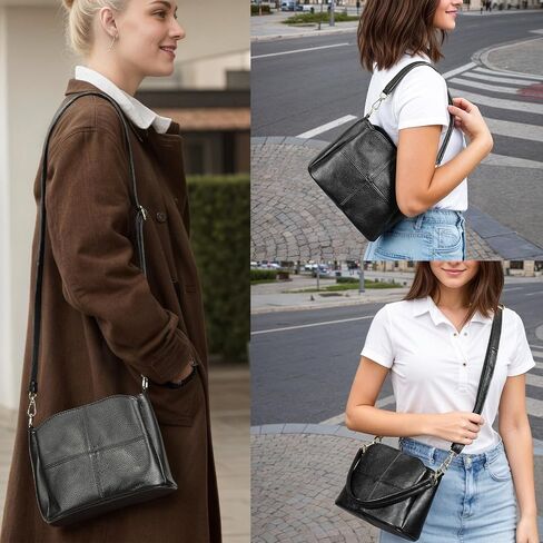 Genuine Leather Women Shoulder Bag Small Crossbody Bags Purse Mini Casual Hobo Lady Handbags and Purses Messenger Satchel in Saudi Arabia