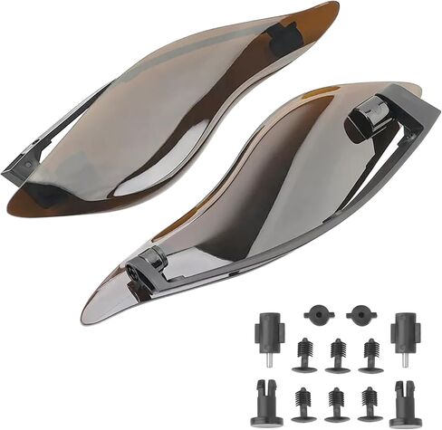 Fairing Air Deflectors Side Wing Windshield Adjustable Wind Deflectors Compatible with 2014-2024 Harley Electra Glide Street Glide Tri Glide Ultra Limited Fairing Side Shield (Smoke) in Kuwait