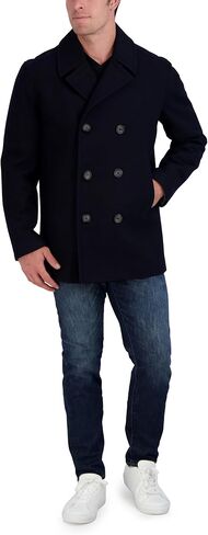 Nautica Men's Classic Double Breasted Peacoat, Charcoal, 2XT in Saudi Arabia