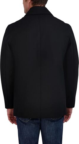 Nautica Men's Classic Double Breasted Peacoat, Charcoal, 2XT in Saudi Arabia