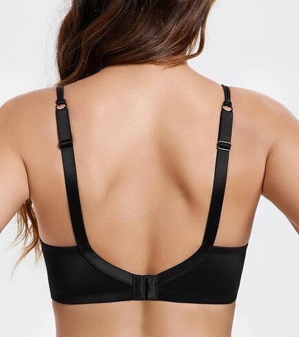 HACI Women's Sexy Lace Bra Demi Sheer See Through Mesh Balconette Underwire Plunge Unlined in Saudi Arabia