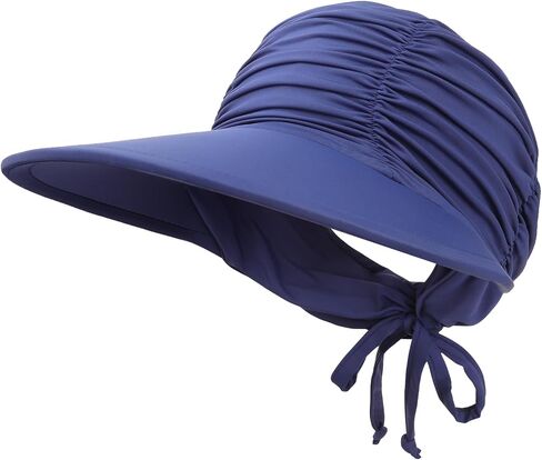 DRESHOW Women Visor Sun Hat Wide Brim Hat Adjustable Foldable Ponytail Beach Hat Summer UV Protection Outdoor Cap UPF 50+ in Saudi Arabia