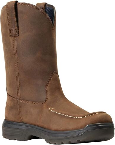Ariat Mens Turbo Moc Toe Waterproof Work Boot Mocha 8.5 Wide in Saudi Arabia