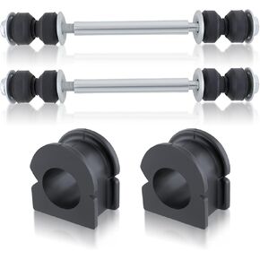 2Pcs 15135385 Front Sway Bar Stabilizer Bar Link and Bushing Kit Compatible with GMC Yukon Sierra for Chevy Tahoe Silverado Suburban for Cadillac Escalade Replaces 10393679