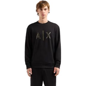 Armani Exchange Men's A|x Black and Gold Crewneck