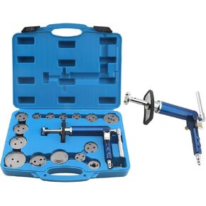 Pneumatic Brake Caliper Compression Tool, 24-Piece Air Operated Disc Brake Piston Wind Back Air Retractor Rewind Spreader Tool Set with Compression Spreading Tool for Auto Brake Repair