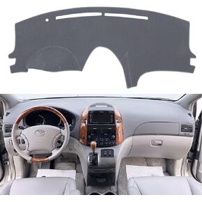 Dash Cover Mat Custom Fit for Toyota Sienna 2004-2010, Dashboard Cover Pad Carpet Protector (Dark Gray)