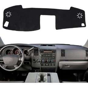 ZZEQYG Dash Cover for 2007-2013 Toyota Tundra & 2008-2017 Toyota Sequoia Accessories Flannel Dashboard Cover Dash Mat Center Console Cover Sunshield Protector Pad