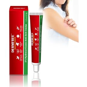 1% Hydrocortisone Cream, Anti-Itch Cream, Fast-Acting Relieves Itching, Burning, Cracking and Scaling, Suitable for All Skin Types (1.5 oz)