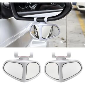 Car Blind Spot Mirror, 2PCS Adjustable HD Glass Vehicle Blindspot Convex with Wide Angle, Auxiliary Automotive Interior Rear View Specular Accessories, Universal for SUV, Sedan, Truck (Black)